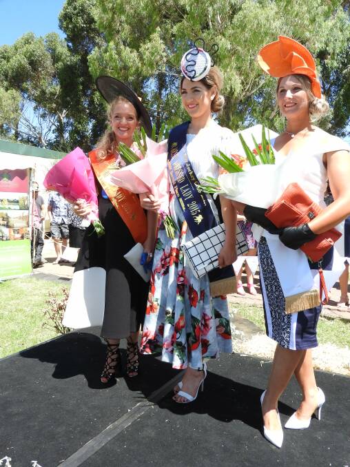 2015 Fashions on the Field winners: Sarah Groat, Heather McDougall and Carly Archeson.   Photo: supplied.