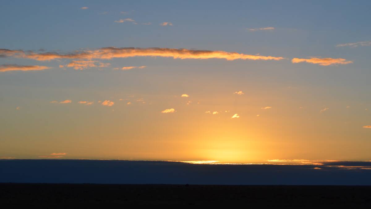Sunset over the Riverina after a hot summer day