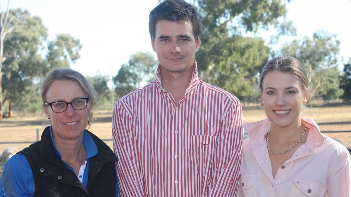 Peter Westblade Scholarship: Treasurer Sally Martin with the 2017 recipients Harrison Mulquiny and Rachael Gawne. Photo: supplied.
