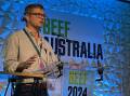 Dr Stephen Wiedemann, IntegrityAg addresses a deforestation seminar at Beef Australia. 