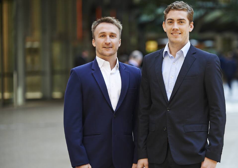 World First agribusiness foreign exchange advisers, Ellis Taylor and Alex Cook.