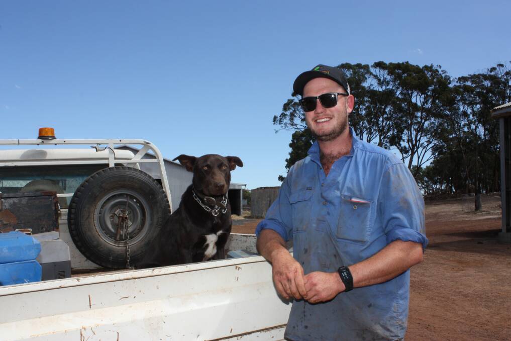 Matt Rigby, with his dog Carl, was selected for the GrainGrowers Australian Grain Farm Leaders Program for 2017
