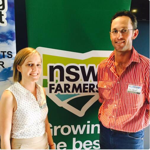 Jo Newton  will continue as NSW Young Farmers' vice chairwoman in 2016, while Tim Carroll has been elected as the group's new chairman. Photo by @Simone_Norrie. 