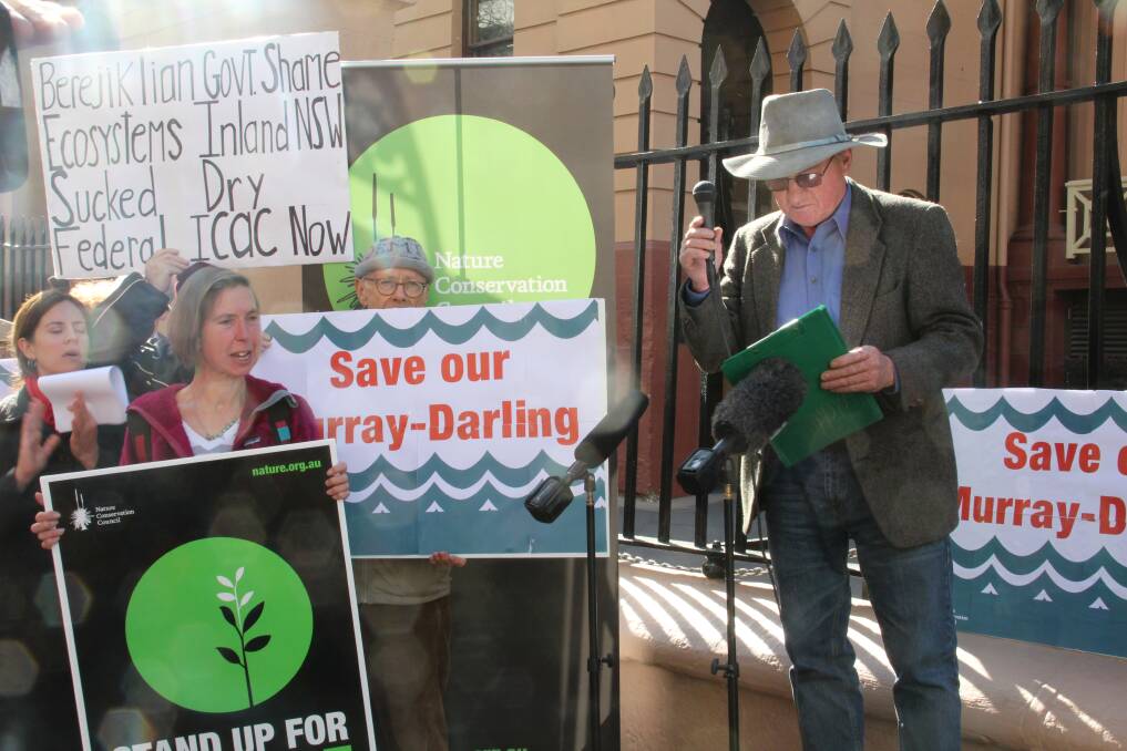 John Pettigrew of the Environmental Farmers Network at Parliament House in Sydney today. 