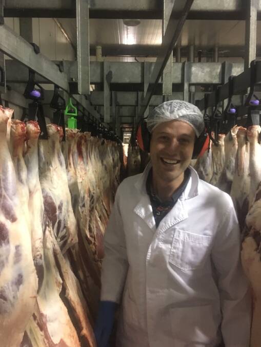 Dr Holman in a processing plant.
