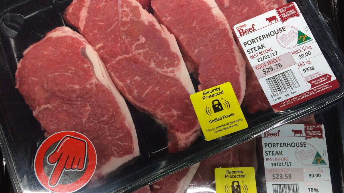 Prime beef cuts “security tagged” in supermarkets