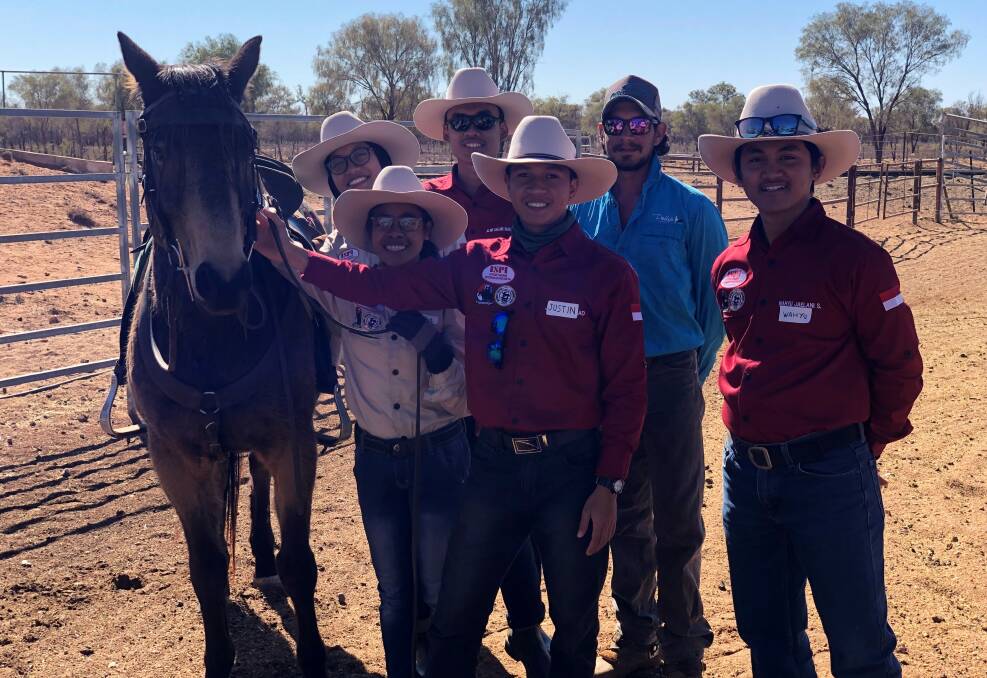 LET'S GO: Students with NTCA Field Officer Stewart Foster.