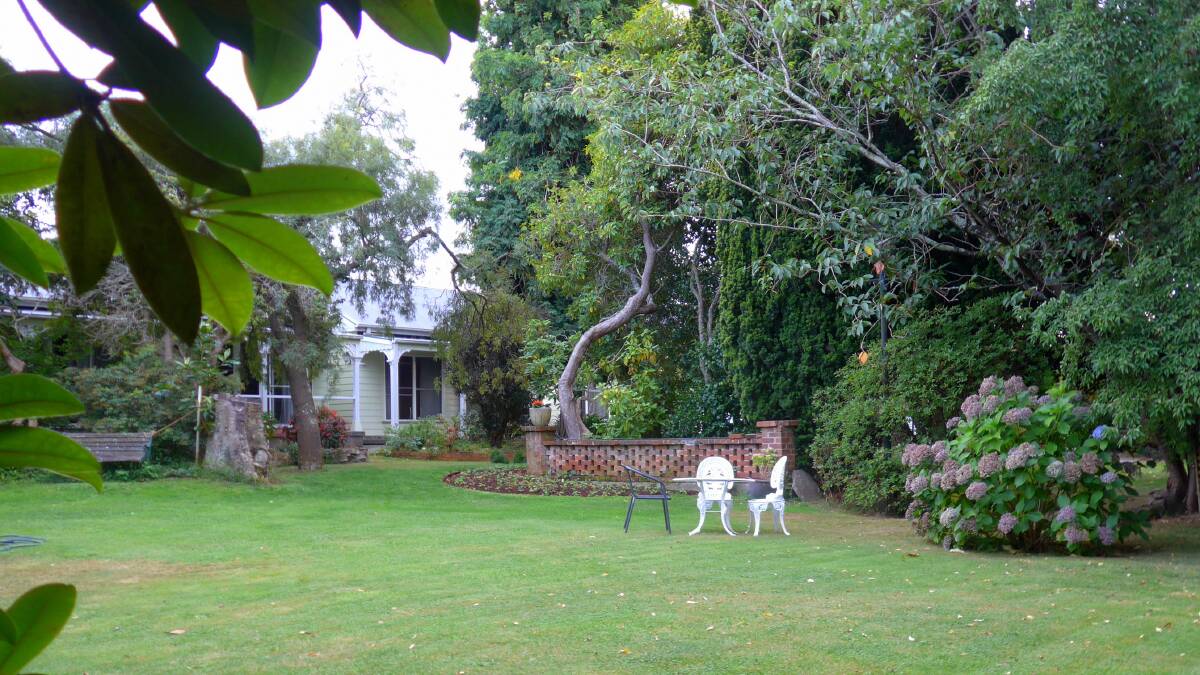 The welcoming garden at Anabel’s of Scottsdale in North East Tasmania. The garden was originally four hectares and included five ponds, and has been a tourist drawcard for decades in spring.