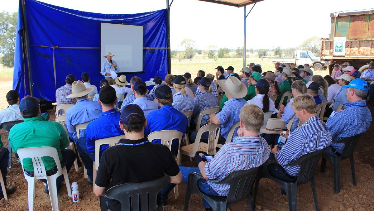 Steve Taylor, from Chinchilla, Queensland, addresses the young beef producers forum in Roma, Qld, in November last year. It's on again this year.