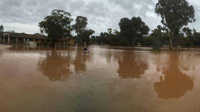 Floodwaters meant evacuations at Ungarie. Photo JUSTINE HENLEY