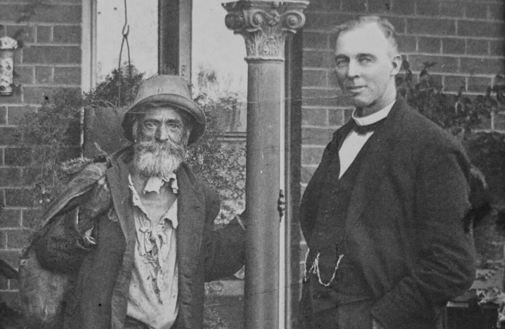 George Thompson and itinerant friend. George and his son Fred would hold “Brotherony” for most of the first half of last century.