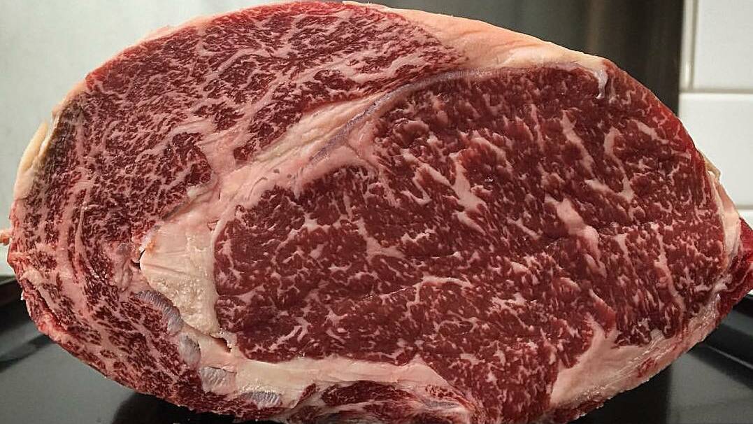 Rich and evenly marbled Wagyu beef grown on native perennial pastures at Gundooee Organics at Dunedoo in the central west of NSW. Owner, Rob Lennon, says this diet is ideal for his F2 Wagyu to express their inherent marbling characteristics.