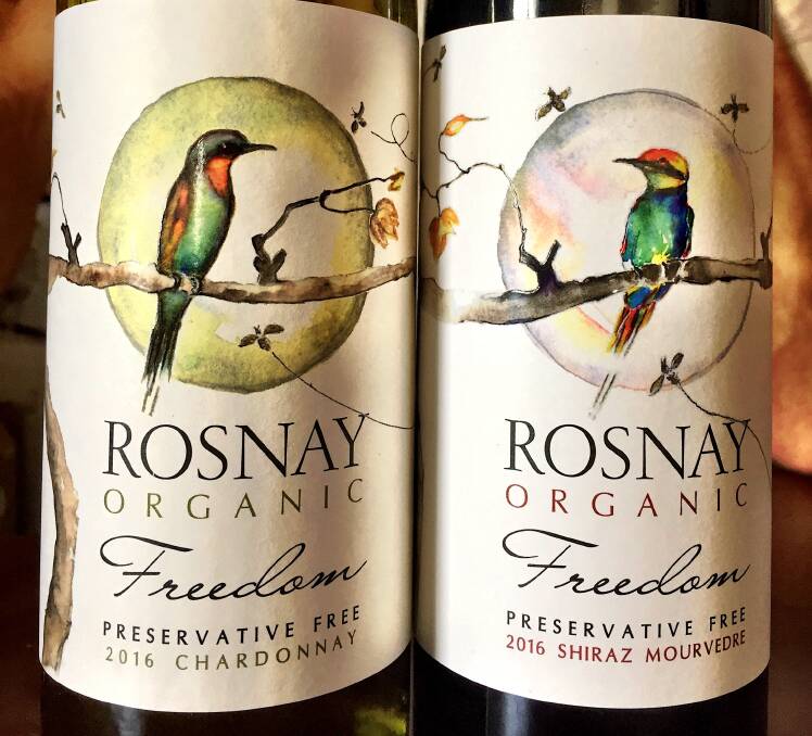 The popularity of the Rosnay range of preservative-free wines is growing substantially year-on-year. The hand-painted labels by Florence Statham deserve close inspection to appreciate the details. Photo: pennie scott