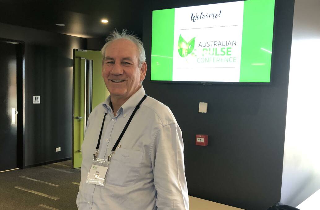 Ron Storey, Pulse Australia chairman, at the Australian Pulse Conference in Horsham earlier in the month. 
