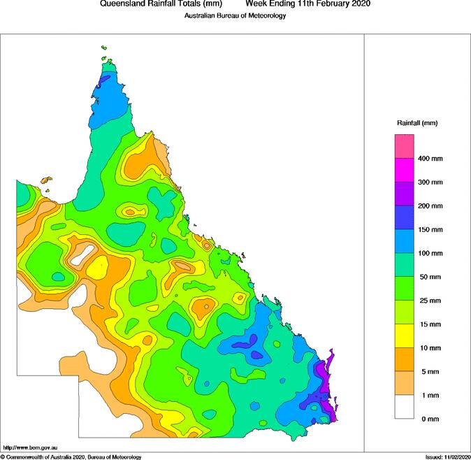 The Darling Downs and south-east Queensland received the heaviest falls in the Sunshine State last week.