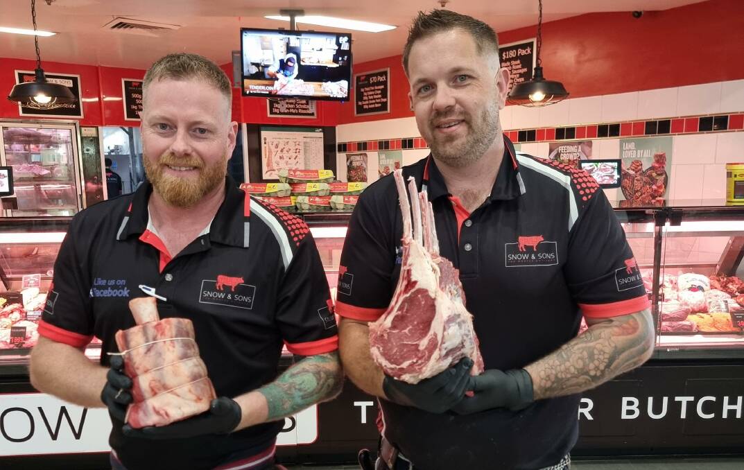 Brothers Rodney and Mick Trenchard market their butcher shop at Wingham as a supplier of premium meat, providing a good fit with locally produced Droughtmaster beef which will now form part of their regular offering to discerning customers across the region. Picture supplied