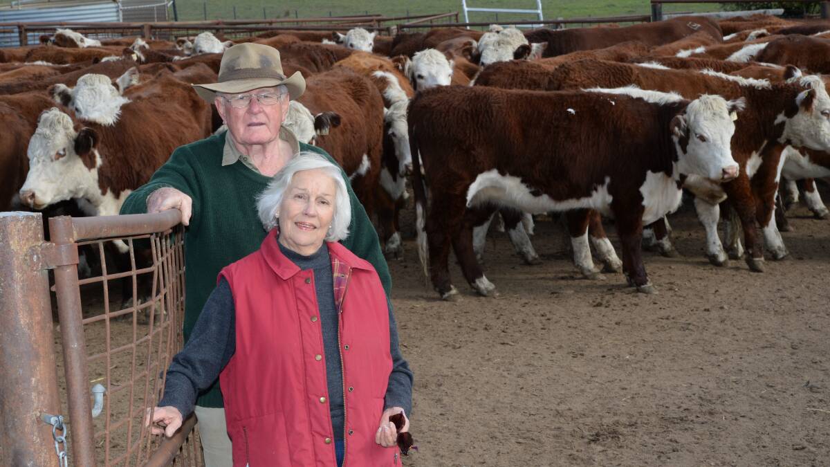 Alex and Diana Cowlishaw, Wooling Pastoral Company, Crookwell, have stuck with pure Herefords for almost four decades.