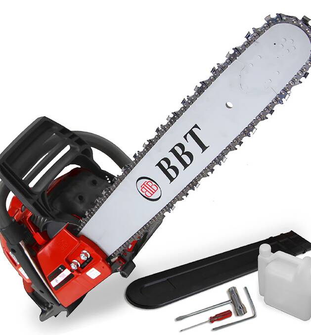 The prize for best photo, a Bigger Boyz Toyz chainsaw valued at $1499.