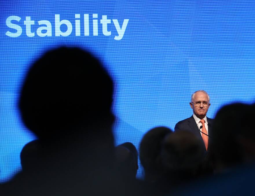 Prime Minister Malcolm Turnbull speaks during the Liberal Party 2016 federal campaign launch at the weekend. Photo by Stefan Postles/Getty Images.