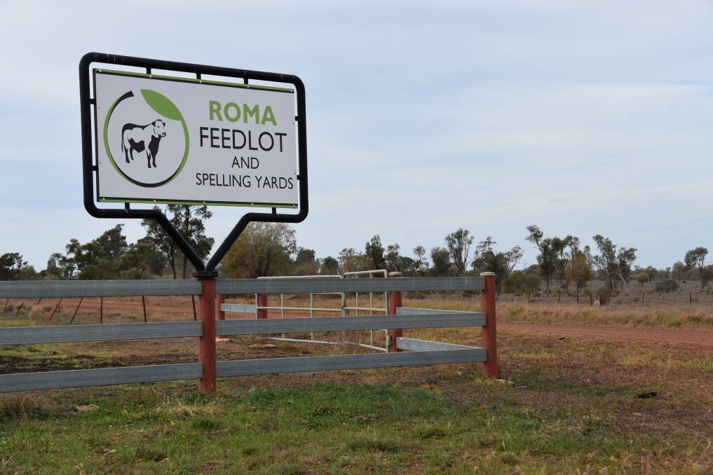 The feedlot is located 45km south west of Roma. 