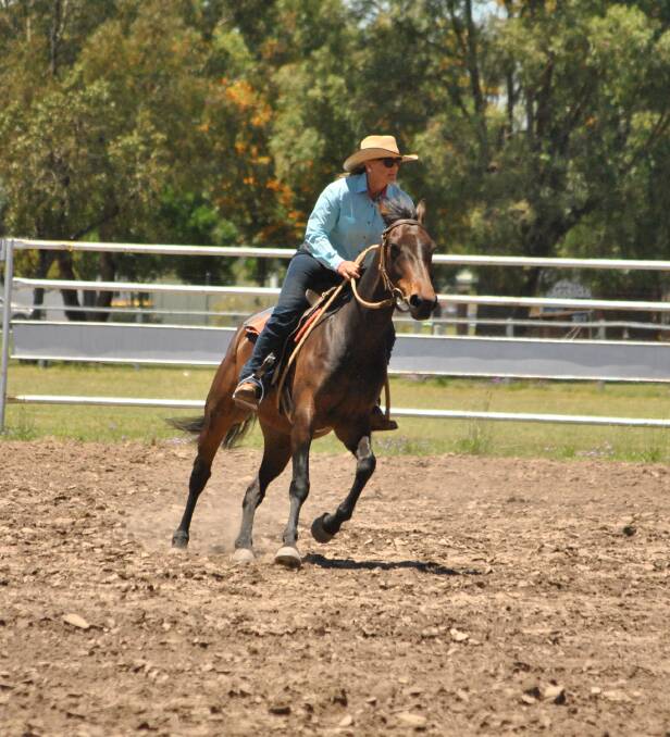 Margie McCormack completing a dry work pattern at Warialda. 