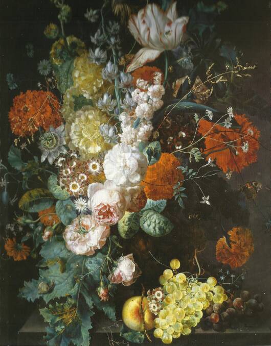 Detail from A Vase of Flowers by Dutch artist Margareta Haverman (d. during or after 1722), from the Metropolitan Museum of Art’s 2018 Desk Diary.
