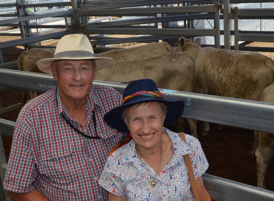 Gloucester producers Denver and Cathy Webb sold 23 14-month-old Charolais/Angus-cross yearling steers for a top of $1340. The other two pens made $1270 and $1260.