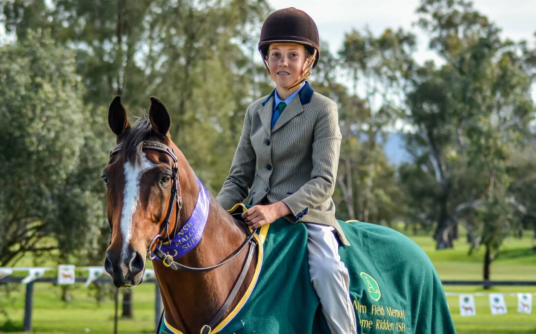 Dylan Smith received the Malcolm Field memorial award for supreme horse and rider. Photo by Lisa Gordon, Little More Grace Photographics 