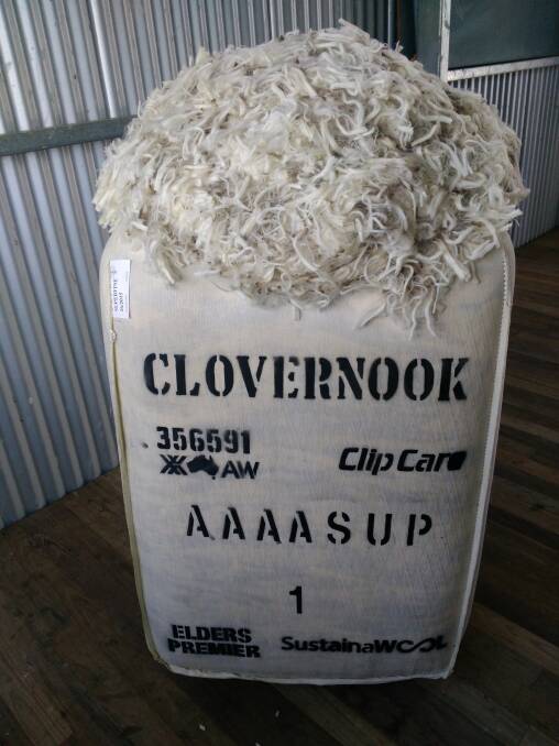 A fleece from "Clovernook", Woolbrook.