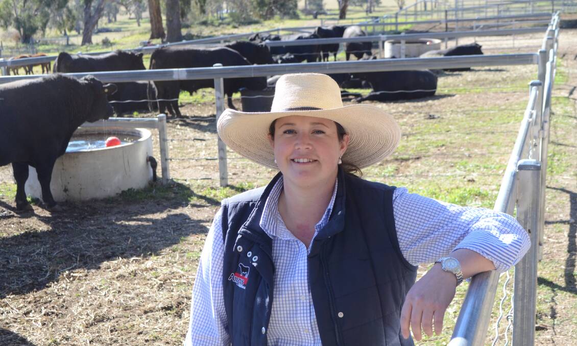 Angus Australia commercial development manager, Liz Pearson, pictured at Wattletop Angus sale, where prices reached $26,000 to average $10,308.