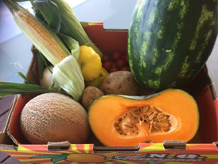 One of the Dennis family's weekly vegetable boxes.