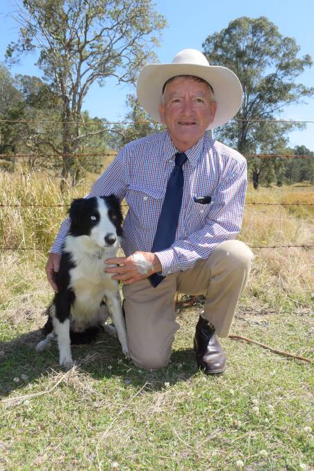 Casino dog trialler Robert Johnston with Shady Acres Jimmy.