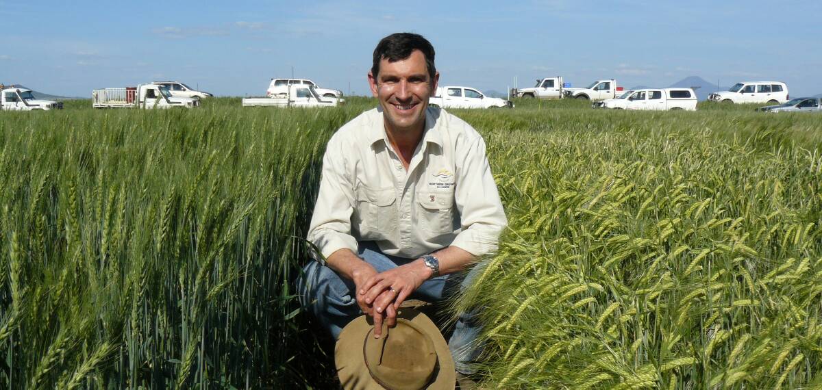 Northern Grower Alliance chief executive Richard Daniel in one of the trial crop sites.