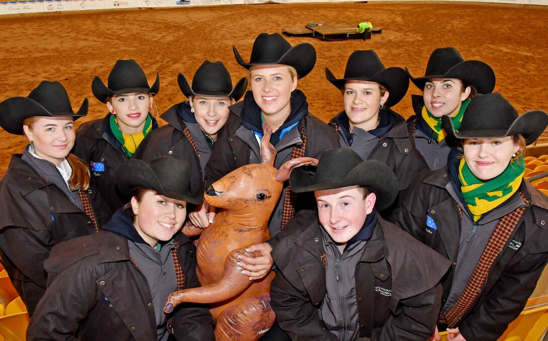 The Australian team to take on the world at the Quarter Horse World Cup at the AELEC this week. Photo by Barry Smith, The Northern Daily Leader