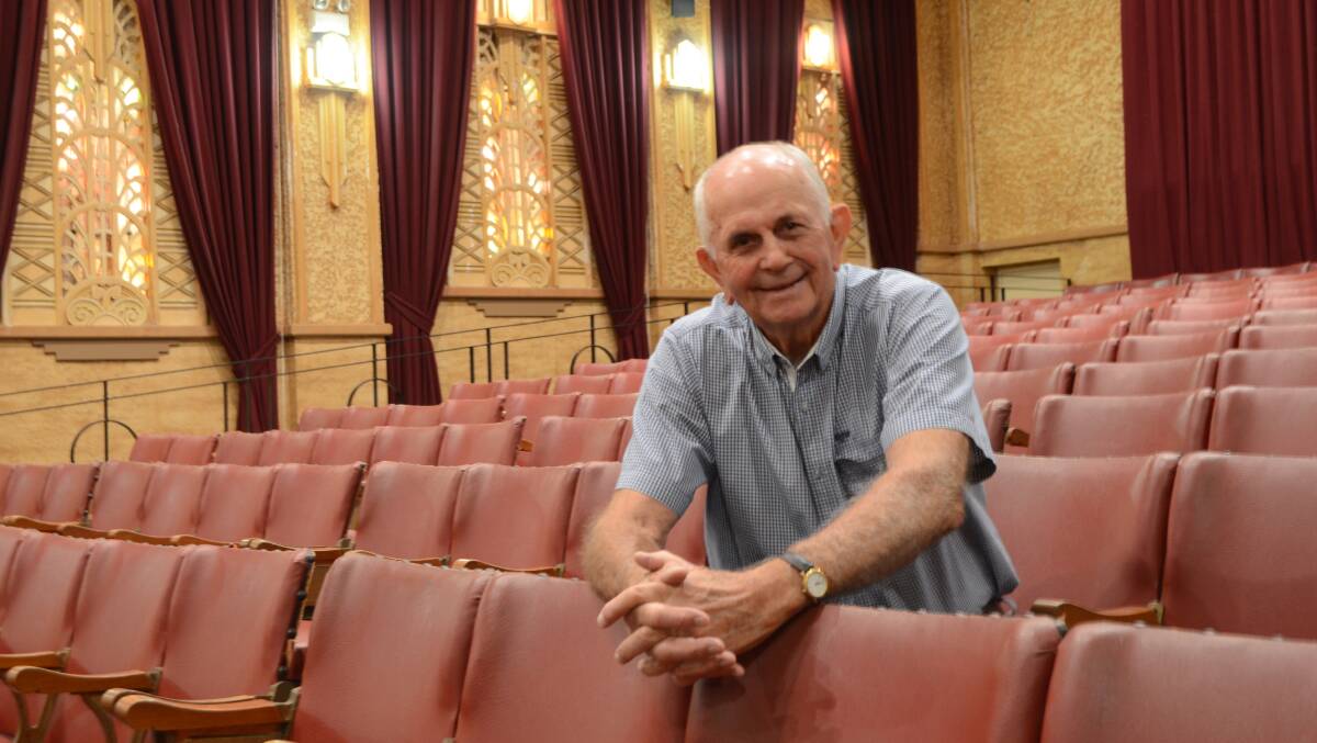 John Wearne in the Roxy Theatre at Bingara, which is set to be heritage listed.