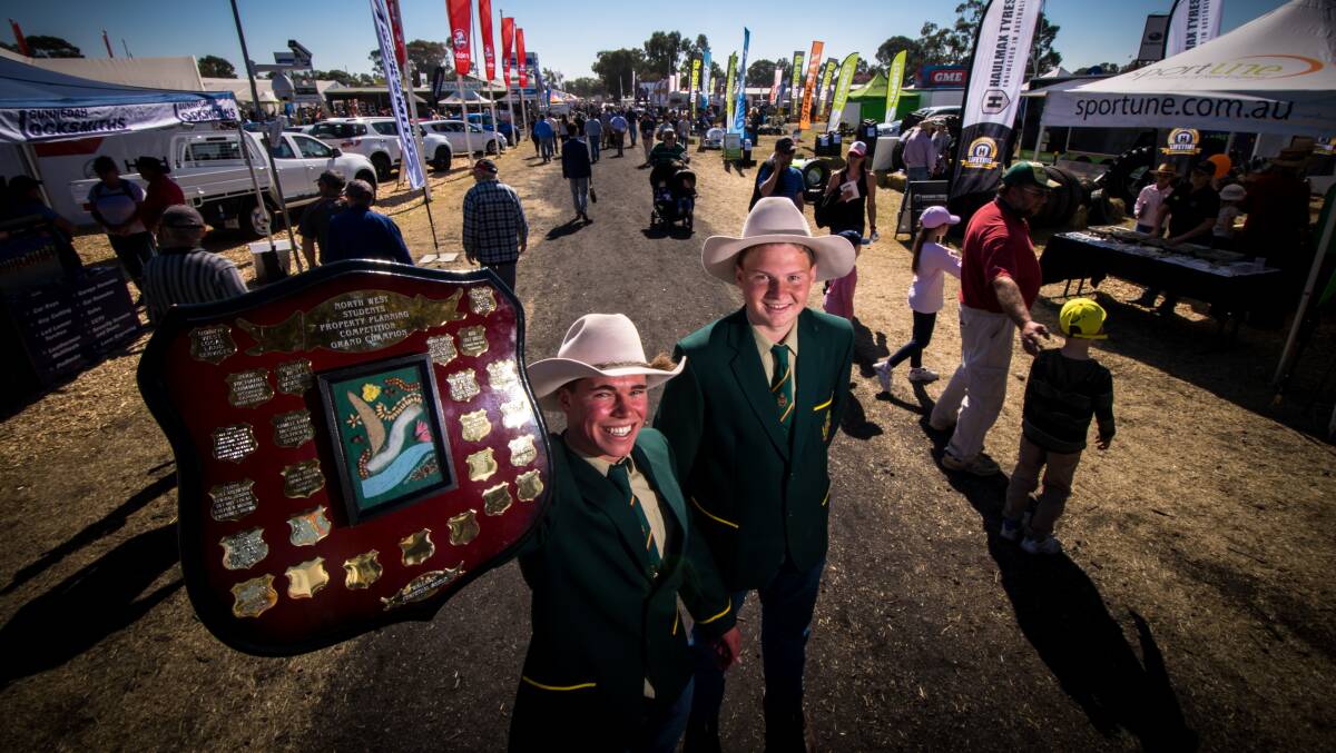Charlie Shadwell and Josh Liepens of Farrer Memorial Agricultural High School, Tamworth. Photo by Simon McCarthy