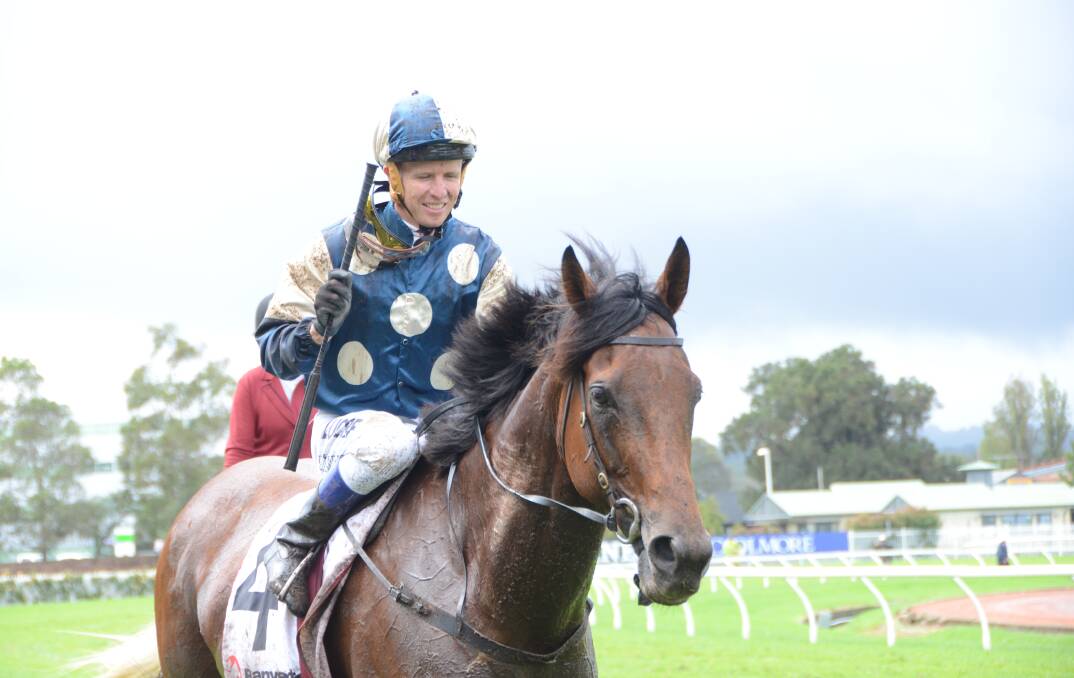 German-bred Our Ivanhowe and Kerrin McEvoy after winning the Ranvet Stakes.  