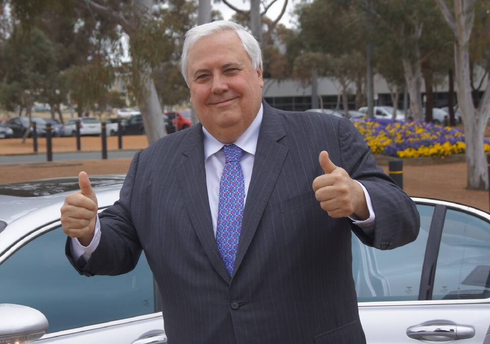 Clive Palmer not re-contesting Fairfax in 2016, after one term.