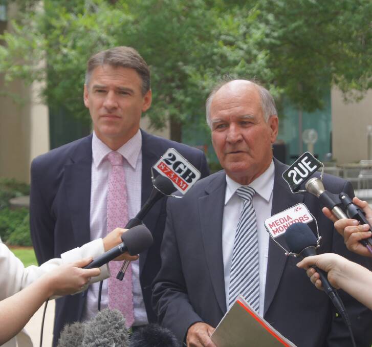Rob Oakeshott (left) and Tony Windsor, during the hung parliament, are both seeking re-election at this year's poll after resigning ahead of the 2013 election.