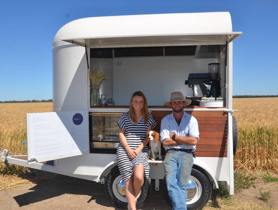 Emily and Joey, with their dog Patsie at "Ulah" Walgett. Silo & Co is a coffee and food stall travelling regional NSW with fresh food. 