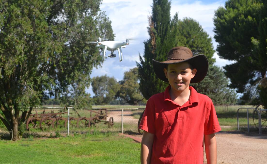 AHEAD OF THE GAME: 12 year old Toby Field already has big plans for his farming career. Photo Denis Howard.