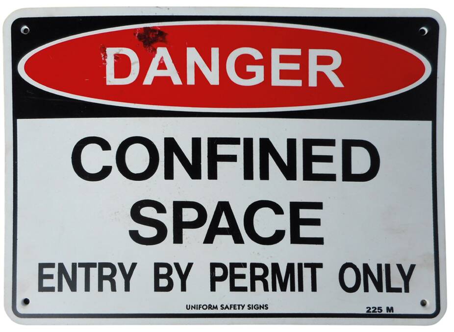 Be aware of any signage indicating you may be entering a confined space. Photo by Matt Dando.