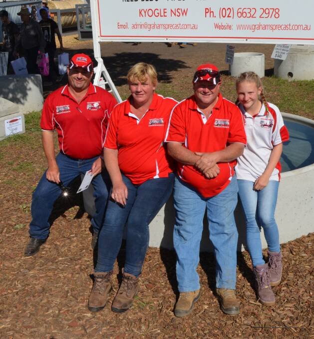 Grahams Precast Concrete Products is a third-generation family owned and operated business. Pictured are Peter, Jo and Gemma Graham, and Rob Walters.
