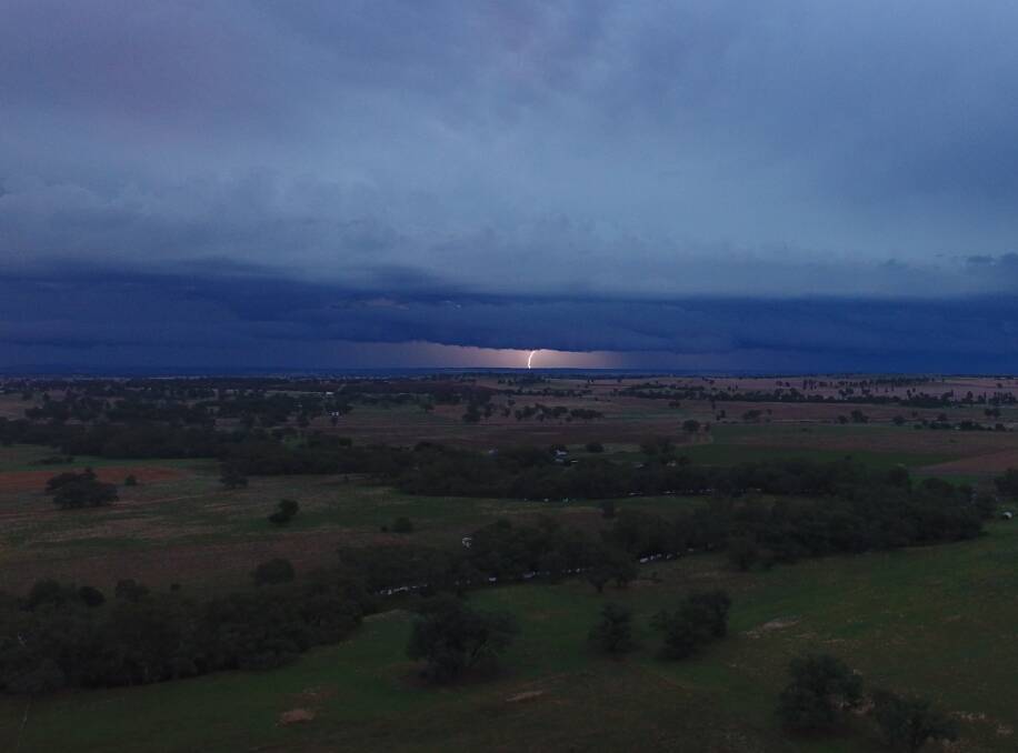 ELECTRIC: Toby Field caught this great shot of a lightning strike while using his drone.
