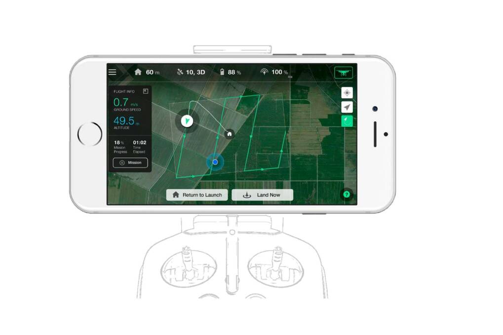 Some software packages allow you to capture data from the drone direct to your smart phone.