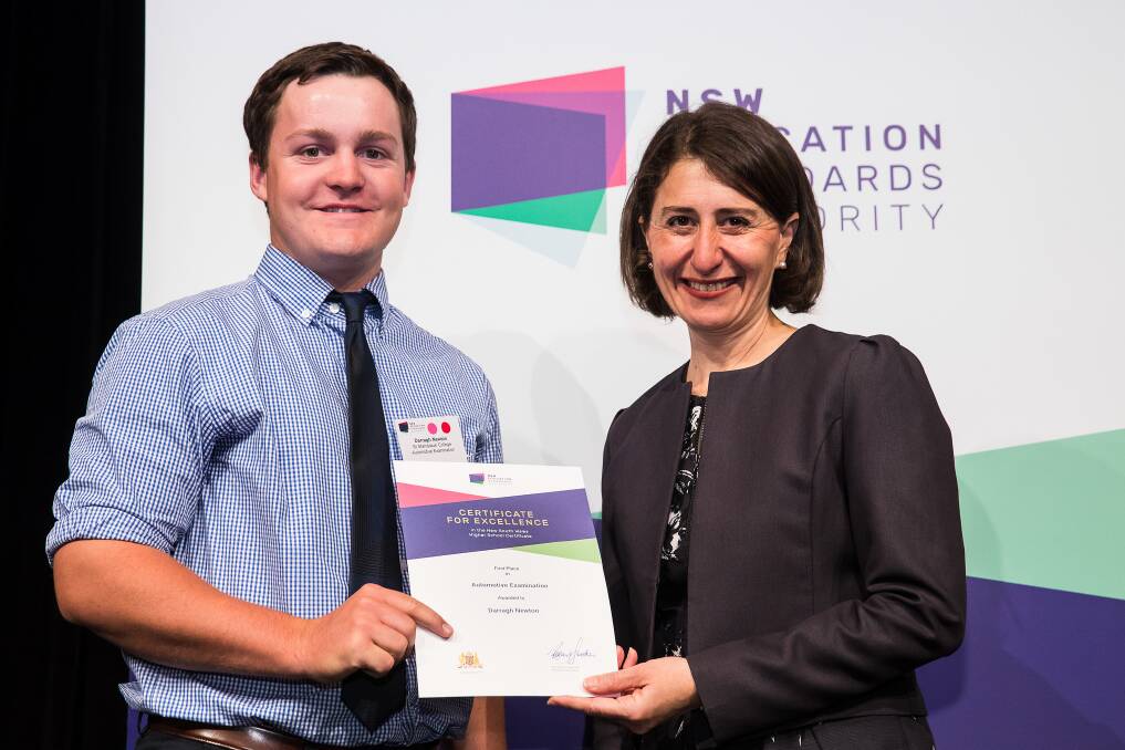 Darragh Newton, Summerville, Bourke, topped the state for Automotive. 