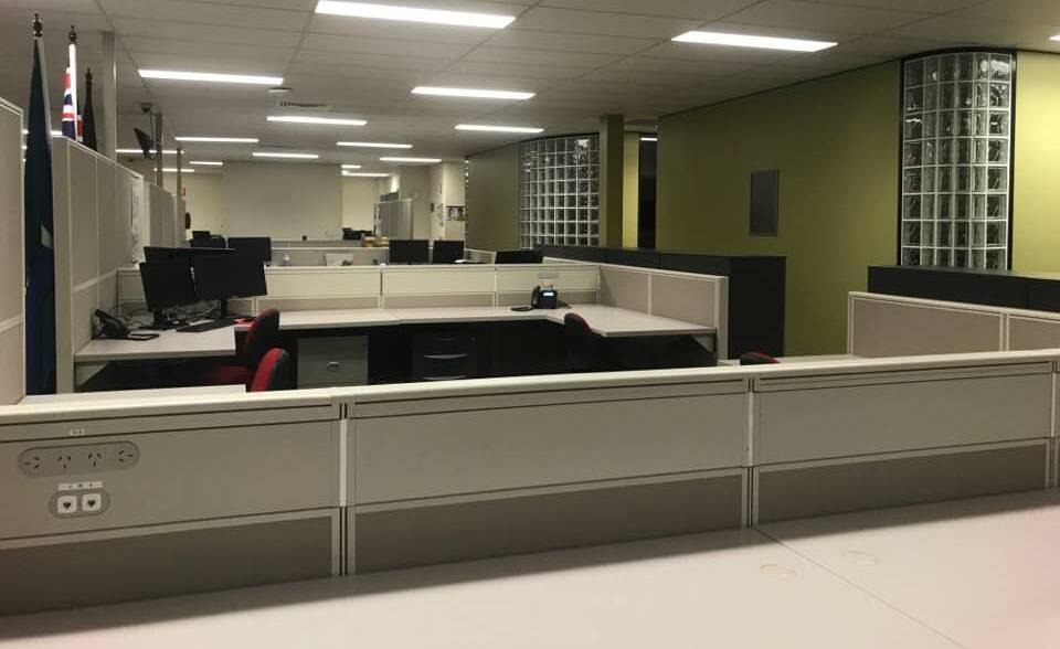 UNOCCUPIED: Inside the APVMA's interim office in Armidale on September 15. Photo: Fairfax Media.