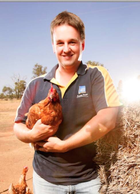 Farm Pride manager Ryan Peacock at one of the company's farms north west of Bendigo. Benchmark free range production is worth clucking about.