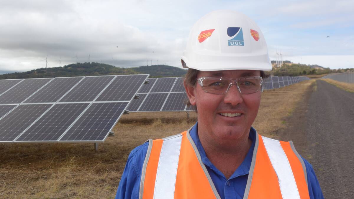 Soil and solar farmer Clint Nugent, “Balaclava", White Rock Creek, via Glen Innes, believes he can work under renewable energy and still produce prime lamb.