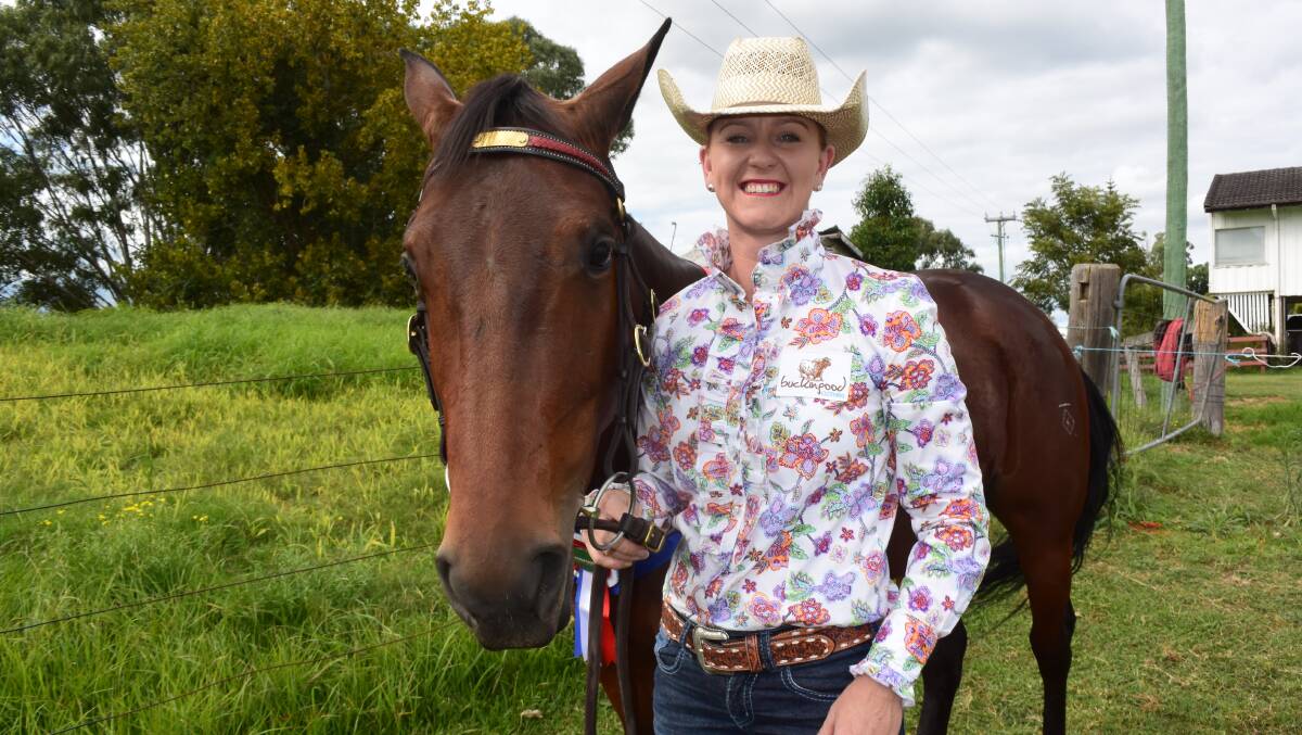 Heidi Gillett, South Grafton, with her prize winning mare, Fergalicious, which won the recent Landmark incentive supreme under five years campdraft run over two rounds in late April at Toowoomba. This weekend is Grafton's turn.